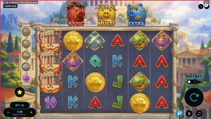 Tiga babi pahlawan dalam tema mitologi Yunani di slot 3 Pigs of Olympus 2