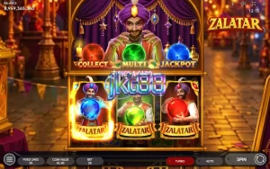 Tampilan visual slot Zalatar dengan tema ramalan nasib